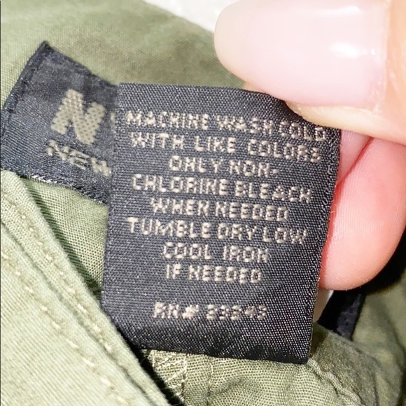 New York & Company Olive Green Tie Side Shorts - Picture 10 of 10